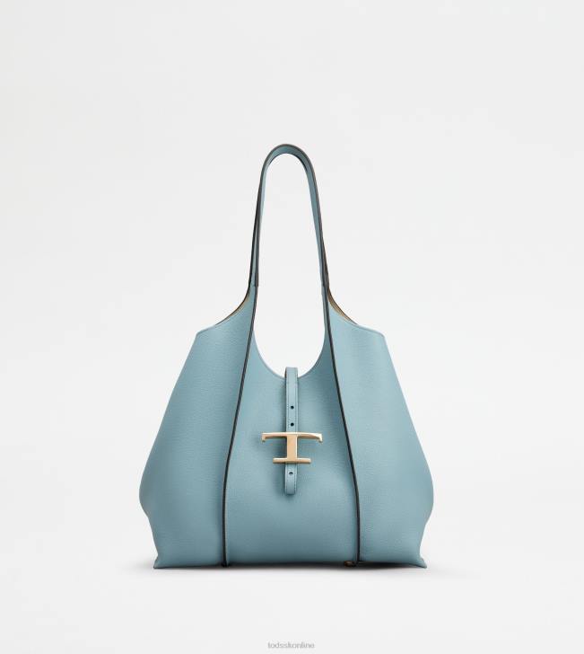 Tod's 8NXV280 svetlo modrá ženy t nadčasová nákupná taška z kože malá