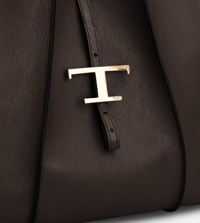 Tod\'s 8NXV285 hnedá ženy t nadčasová nákupná taška zo strednej kože