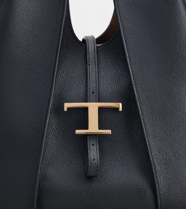Tod\'s 8NXV301 čierna ženy t nadčasová nákupná taška z kože malá