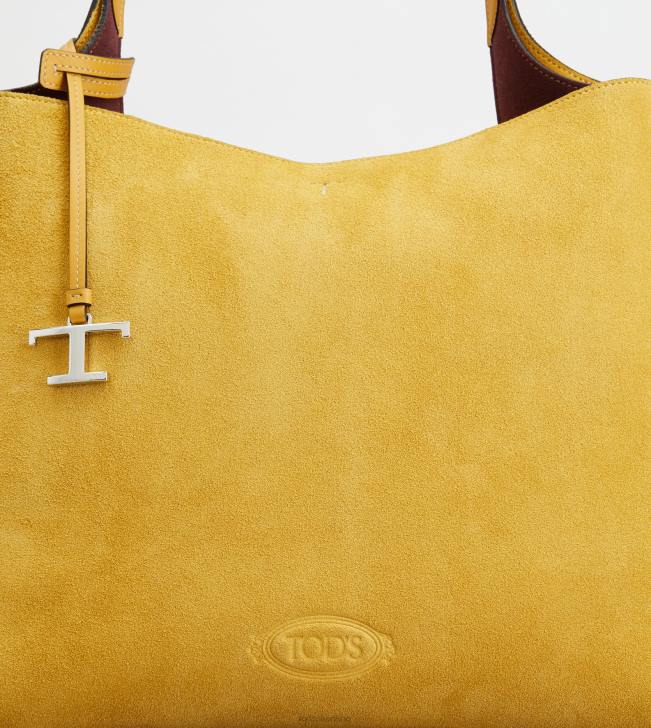 Tod\'s 8NXV307 žltá ženy stredná semišová taška