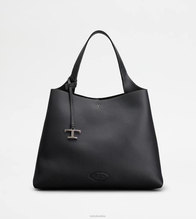 Tod's 8NXV315 čierna ženy stredná kožená taška
