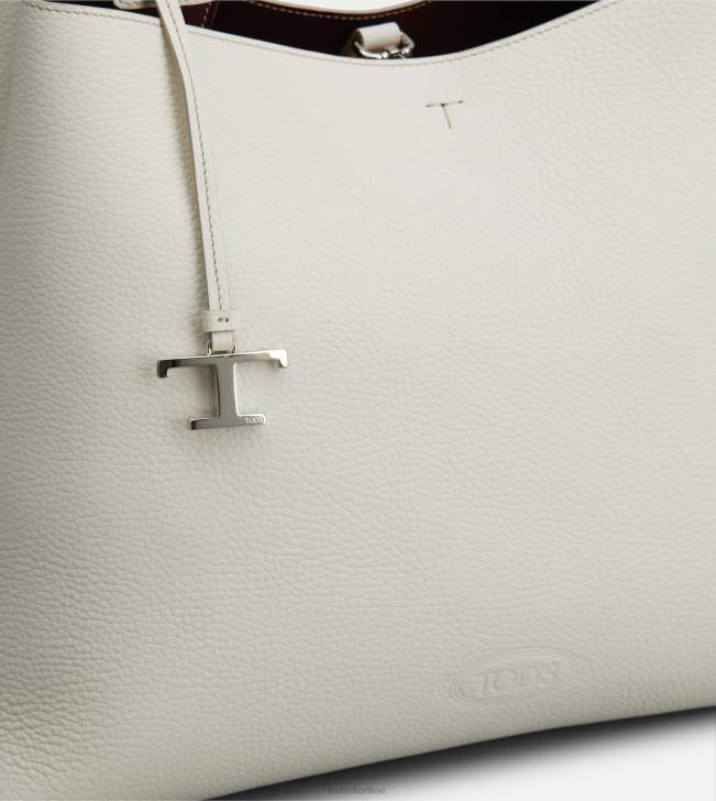 Tod\'s 8NXV318 biely ženy stredná kožená taška