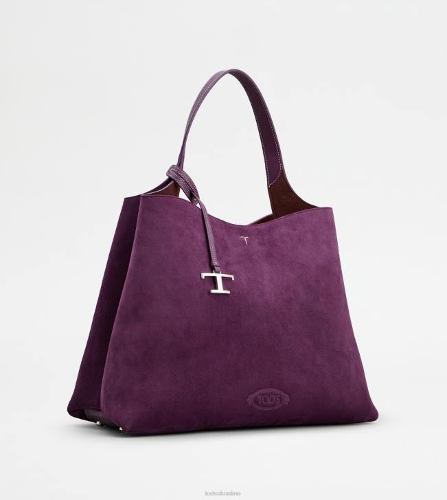 Tod\'s 8NXV319 fialový ženy stredná semišová taška