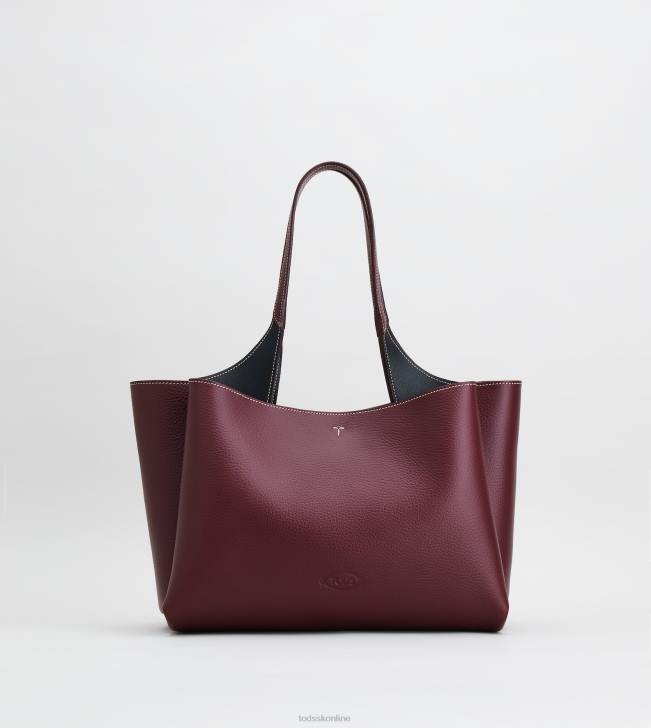 Tod's 8NXV327 čierna/červená ženy kožená taška malá
