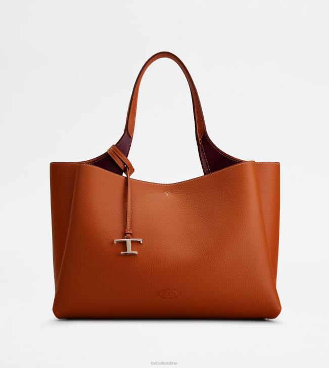 Tod's 8NXV328 oranžová ženy stredná kožená taška