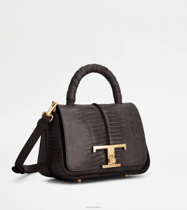 Tod\'s 8NXV350 čierna ženy t nadčasová taška cez rameno v plazivej mini