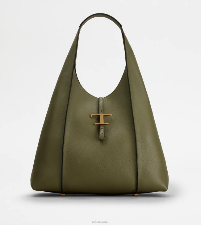 Tod's 8NXV380 zelená ženy t nadčasová taška tulák v koženej veľ