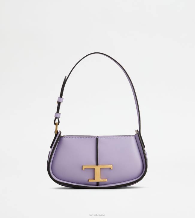 Tod's 8NXV397 fialový ženy t nadčasová taška cez rameno z mikro kože