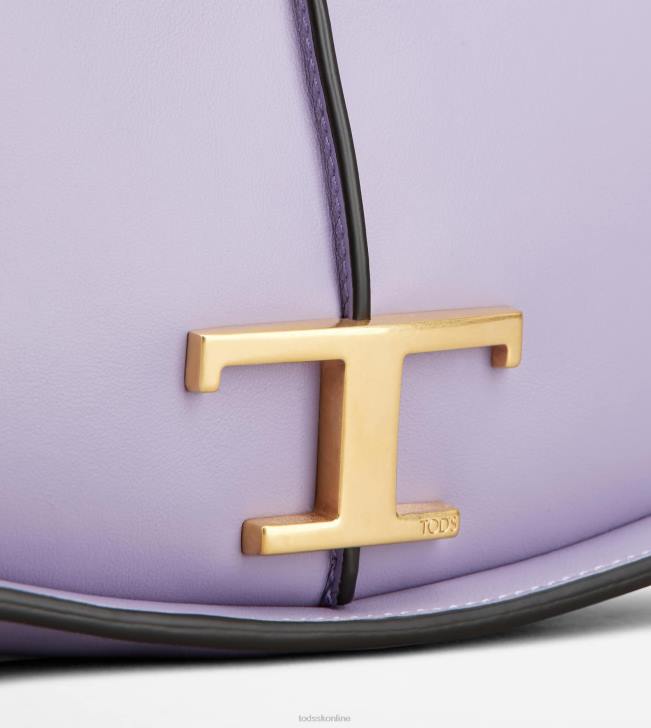 Tod\'s 8NXV397 fialový ženy t nadčasová taška cez rameno z mikro kože