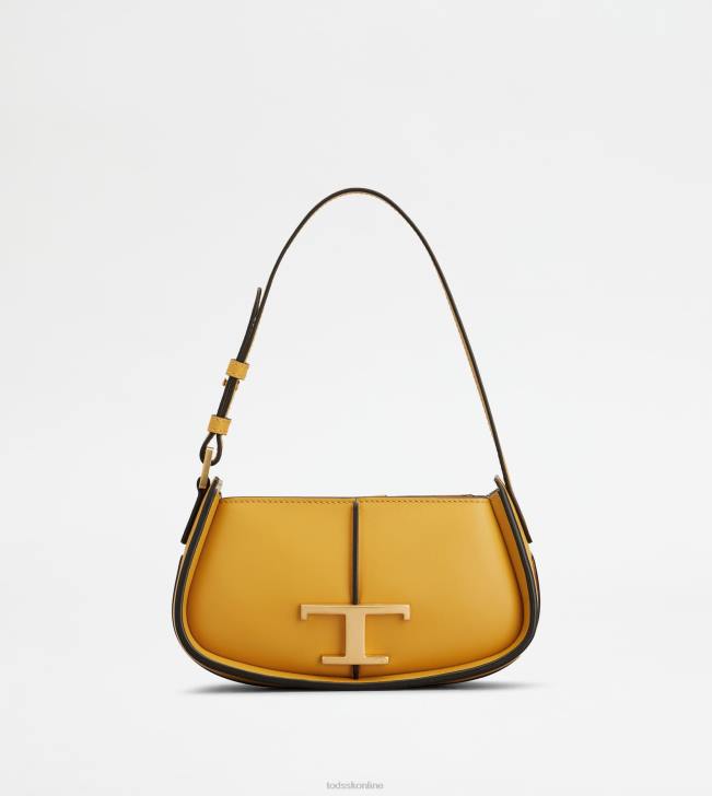 Tod's 8NXV408 žltá ženy t nadčasová taška cez rameno z mikro kože