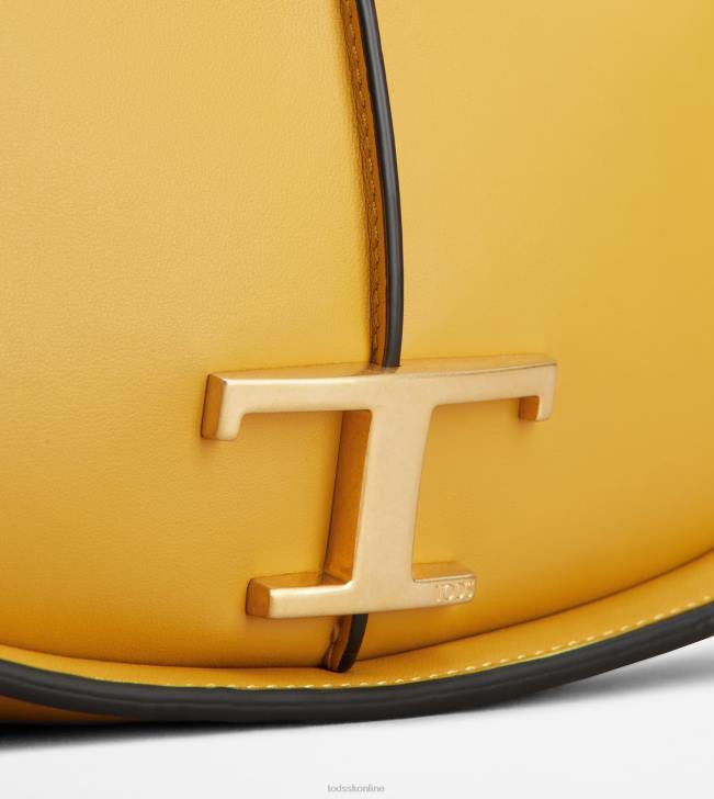 Tod\'s 8NXV408 žltá ženy t nadčasová taška cez rameno z mikro kože