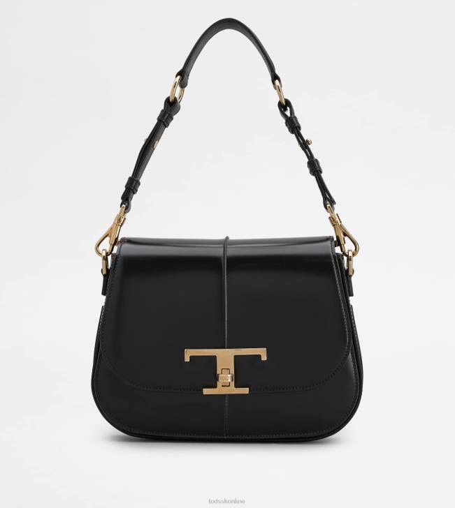Tod's 8NXV410 čierna ženy t nadčasová taška cez rameno v koženej mini kabelke