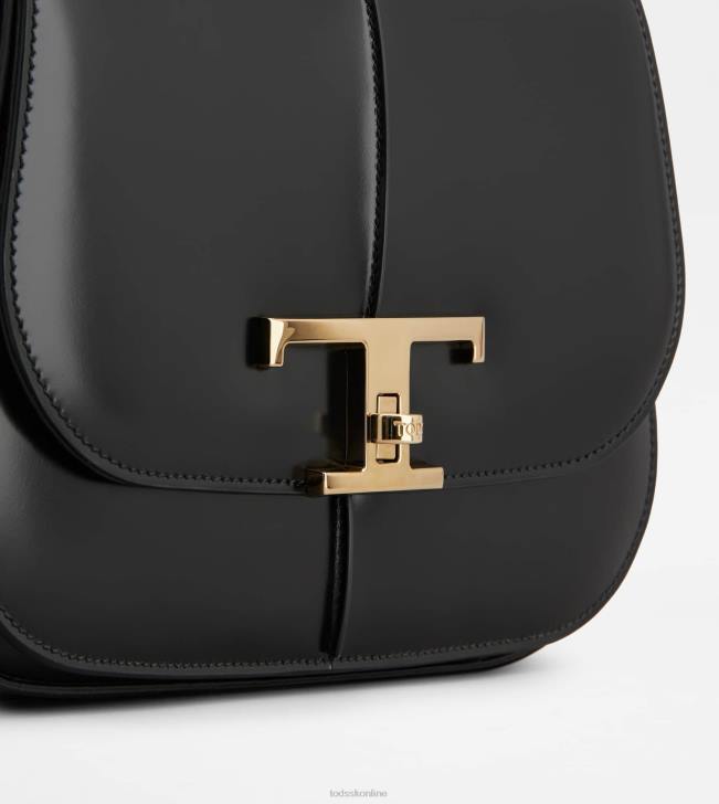 Tod\'s 8NXV410 čierna ženy t nadčasová taška cez rameno v koženej mini kabelke