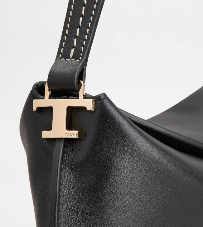 Tod\'s 8NXV418 čierna ženy taška t puzdro v koženom mikro