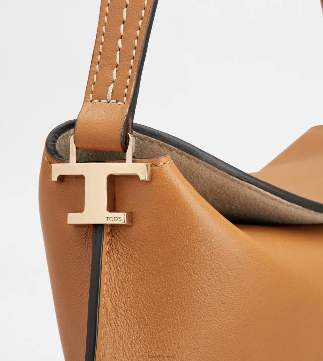 Tod\'s 8NXV419 hnedá ženy taška t puzdro v koženom mikro