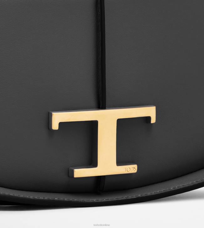 Tod\'s 8NXV422 čierna ženy t nadčasová taška cez rameno z mikro kože