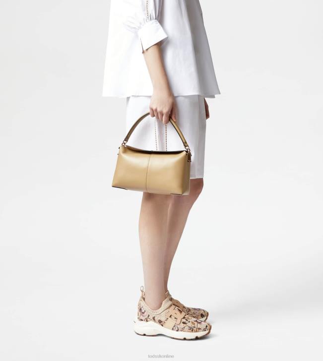 Tod\'s 8NXV424 žltá ženy taška cez rameno t puzdro z kože s efektom pony kože mini