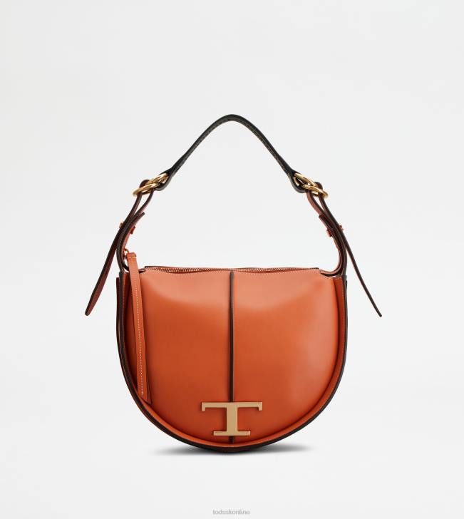 Tod's 8NXV430 oranžová ženy t nadčasová malá taška z kože