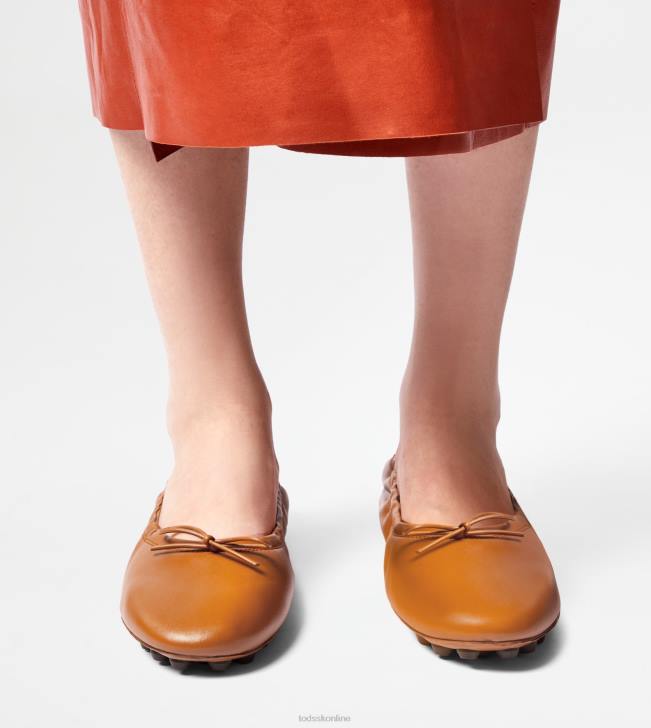 Tod\'s 8NXV186 hnedá ženy bublinkové balerínky v koži