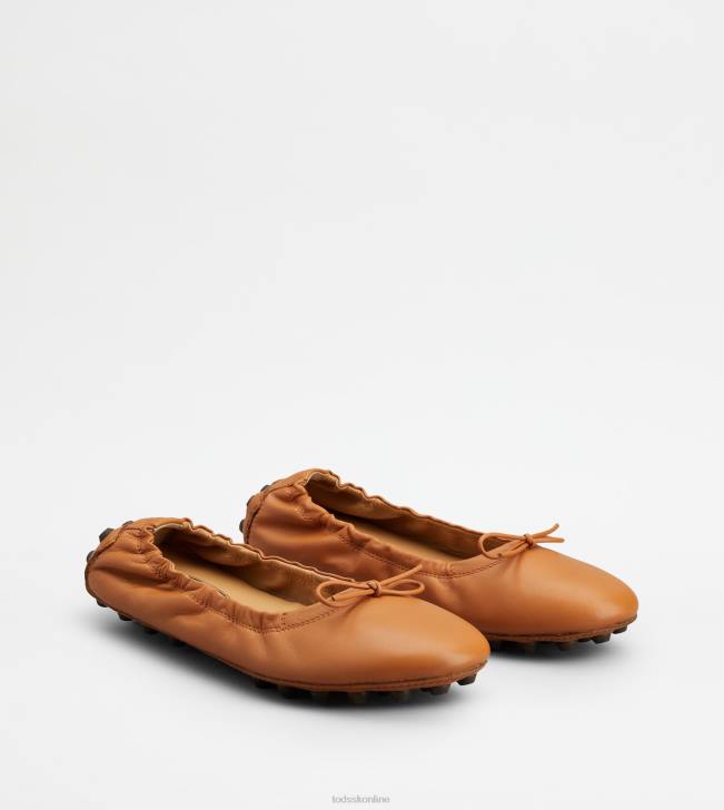 Tod\'s 8NXV186 hnedá ženy bublinkové balerínky v koži