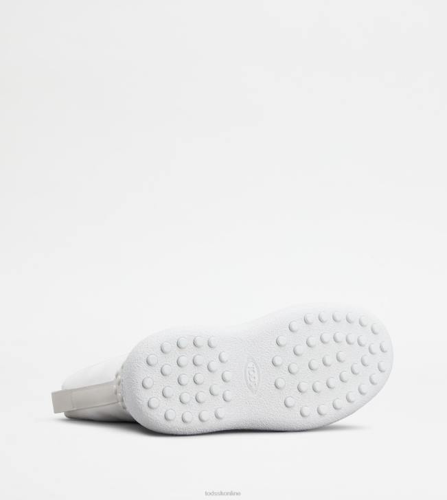 Tod\'s 8NXV152 biely ženy w. g. šnurovacie členkové čižmy z plátna a kože