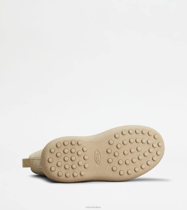 Tod\'s 8NXV153 béžová ženy w. g. šnurovacie členkové čižmy zo semišu