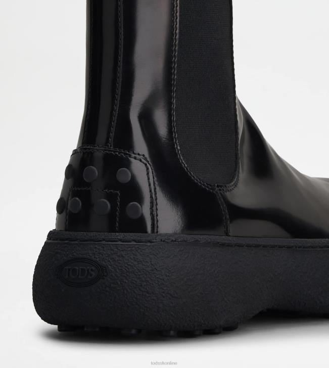 Tod\'s 8NXV158 čierna ženy w. g. chelsea boots v koži