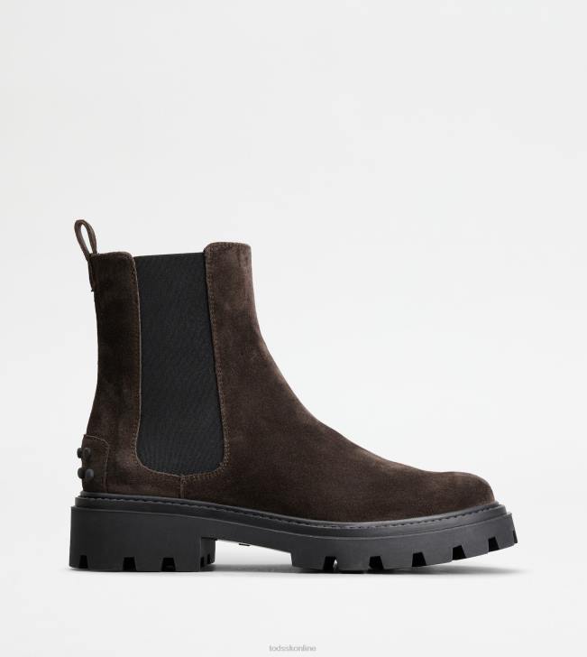 Tod's 8NXV160 hnedá ženy semišové čižmy chelsea