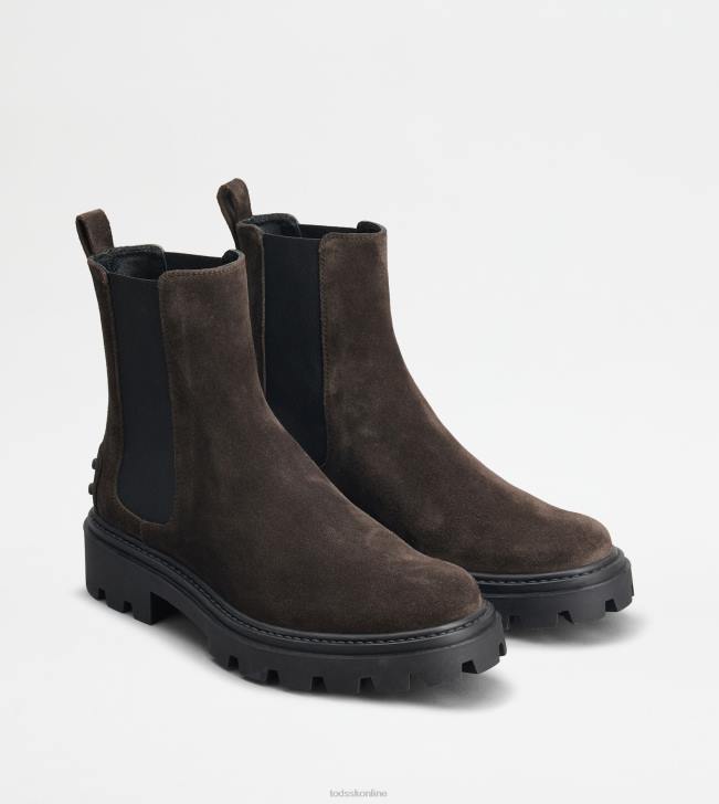 Tod\'s 8NXV160 hnedá ženy semišové čižmy chelsea
