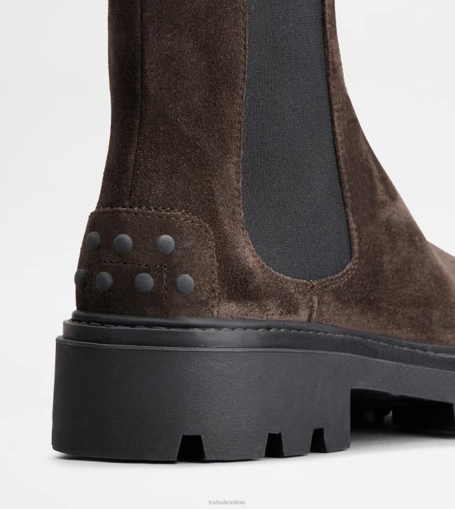 Tod\'s 8NXV160 hnedá ženy semišové čižmy chelsea