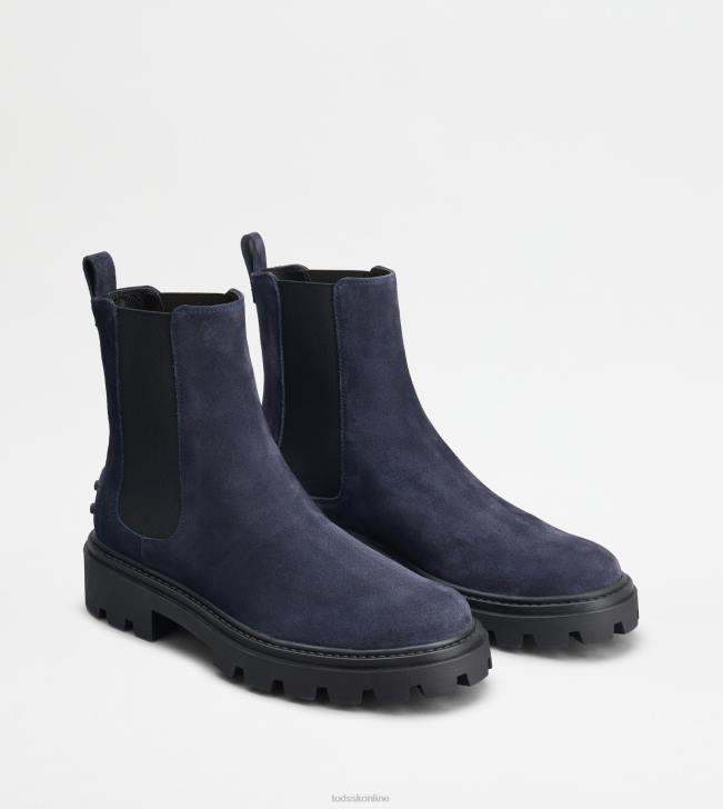 Tod\'s 8NXV161 Modrá ženy semišové čižmy chelsea