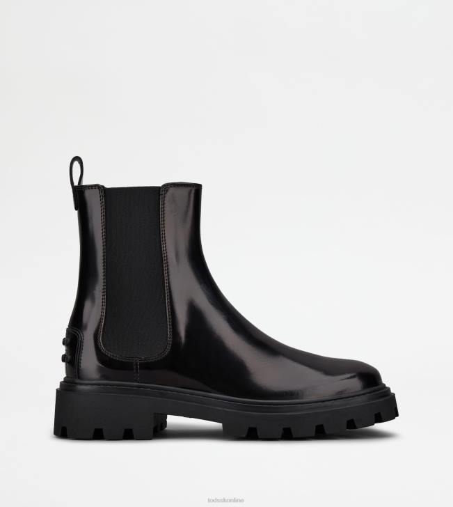 Tod's 8NXV162 čierna ženy chelsea boots v koži