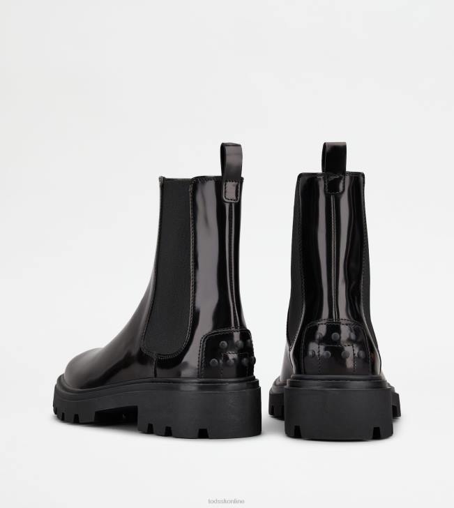 Tod\'s 8NXV162 čierna ženy chelsea boots v koži