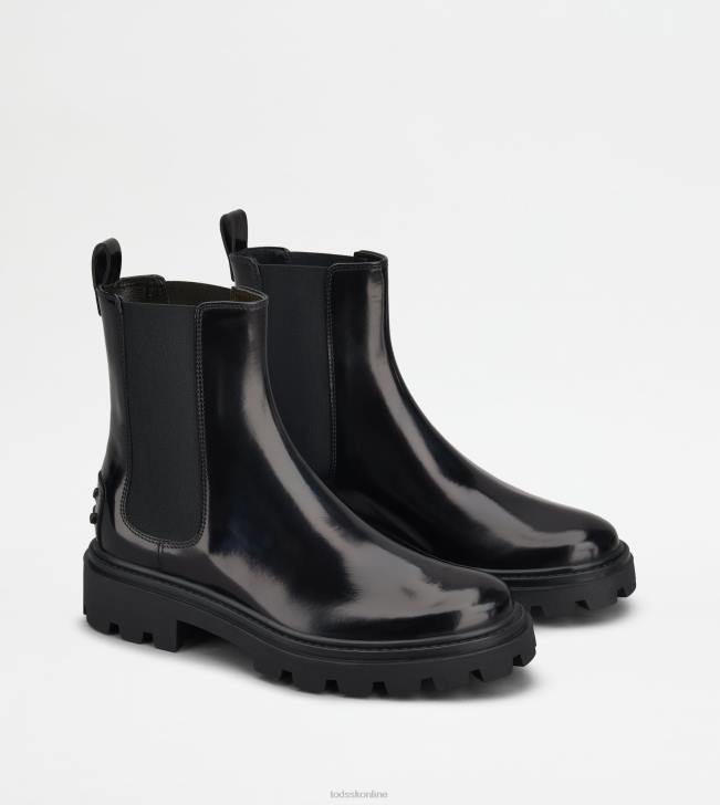 Tod\'s 8NXV162 čierna ženy chelsea boots v koži
