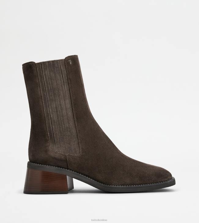Tod's 8NXV163 hnedá ženy semišové čižmy chelsea
