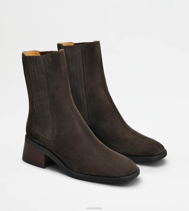 Tod\'s 8NXV163 hnedá ženy semišové čižmy chelsea