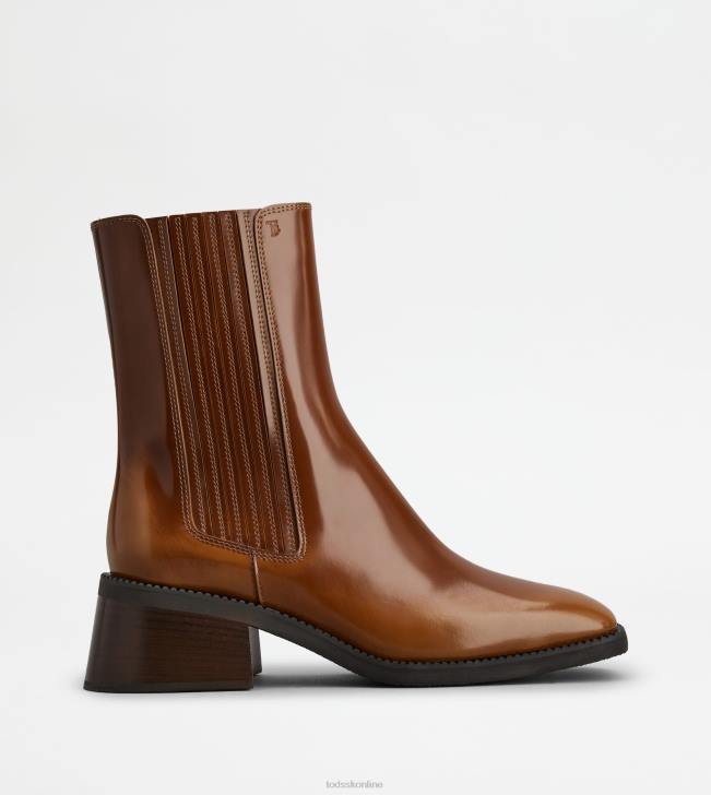 Tod's 8NXV164 hnedá ženy chelsea boots v koži