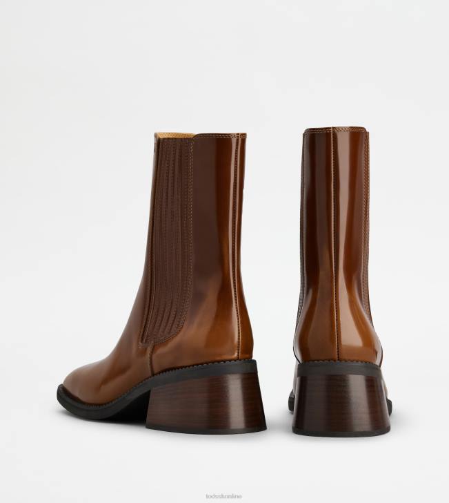 Tod\'s 8NXV164 hnedá ženy chelsea boots v koži