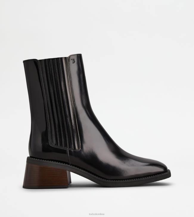 Tod's 8NXV165 čierna ženy chelsea boots v koži