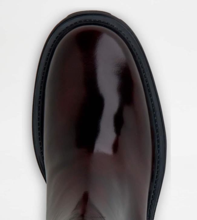 Tod\'s 8NXV166 bordová ženy členkové čižmy z kože