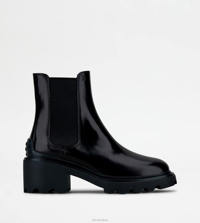 Tod's 8NXV167 čierna ženy členkové čižmy z kože