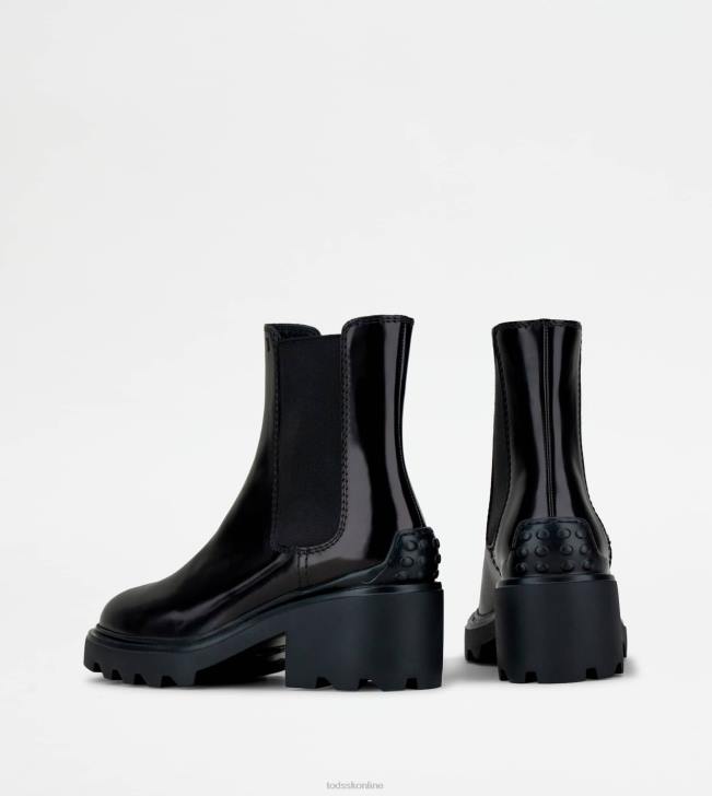 Tod\'s 8NXV167 čierna ženy členkové čižmy z kože