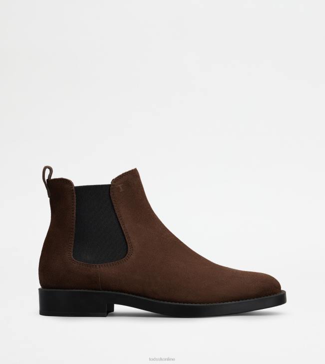 Tod's 8NXV168 hnedá ženy semišové členkové čižmy
