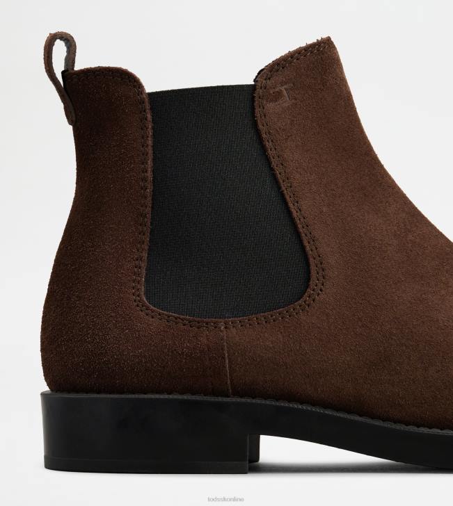 Tod\'s 8NXV168 hnedá ženy semišové členkové čižmy
