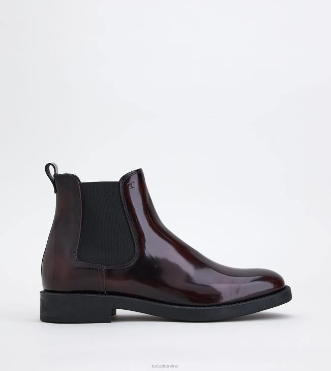 Tod's 8NXV171 bordová ženy členkové čižmy z kože