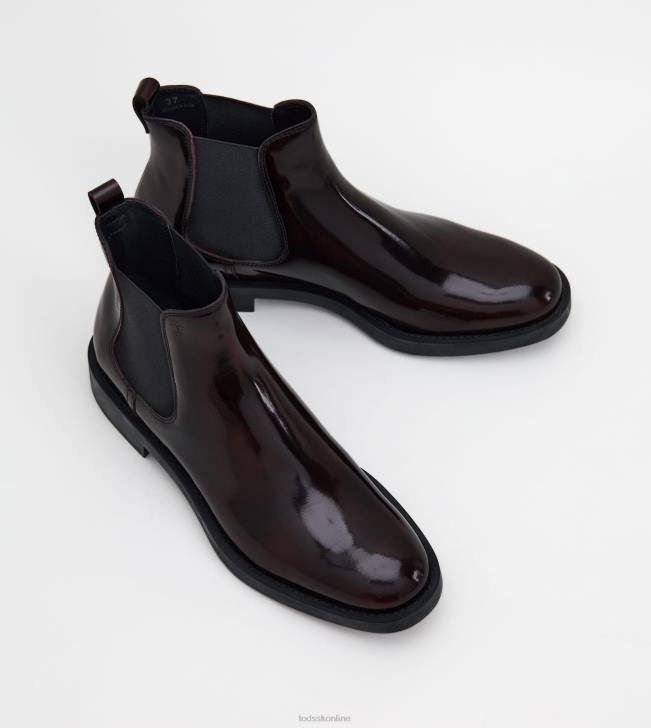 Tod\'s 8NXV171 bordová ženy členkové čižmy z kože