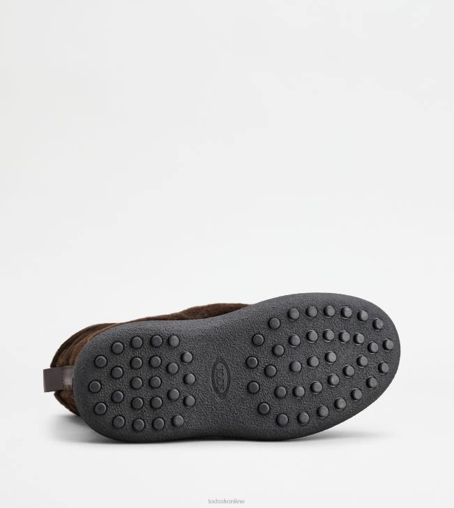 Tod\'s 8NXV172 hnedá ženy w. g. šnurovacie členkové čižmy z ovčej kože