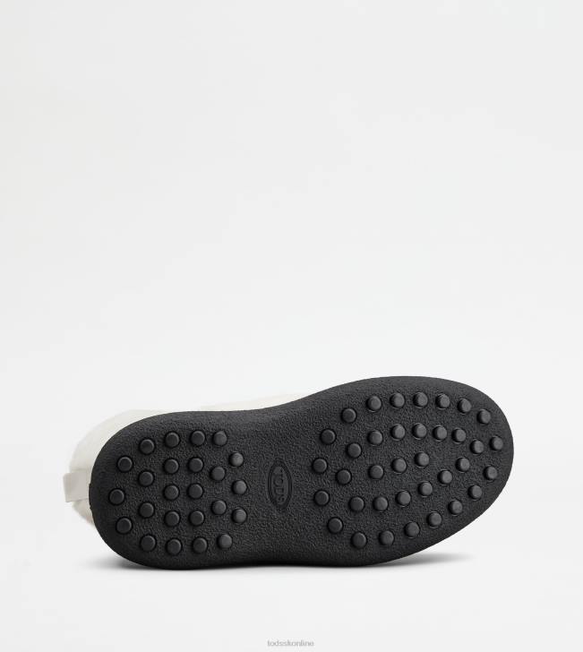 Tod\'s 8NXV173 biely ženy w. g. šnurovacie členkové čižmy z ovčej kože