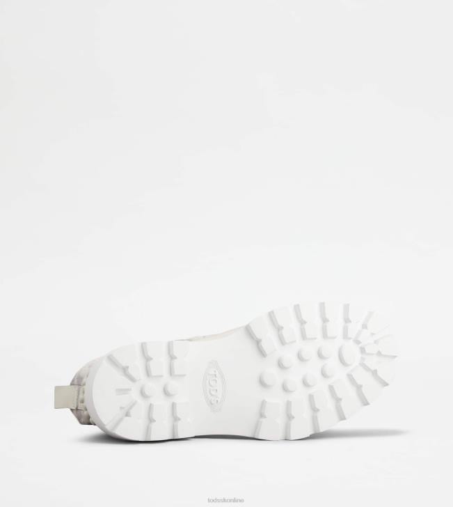 Tod\'s 8NXV181 biely ženy bojové čižmy kate z látky a kože