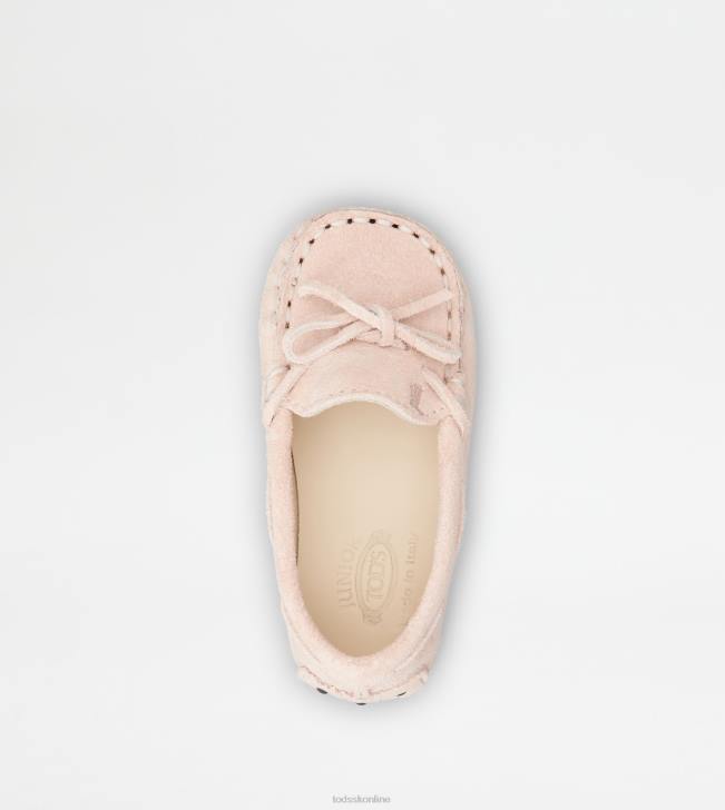 Tod\'s 8NXV625 Ružová ženy juniorské gommino vodičské topánky v semišovej úprave